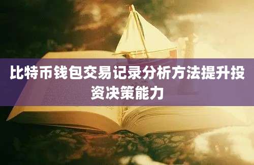 比特币钱包交易记录分析方法提升投资决策能力